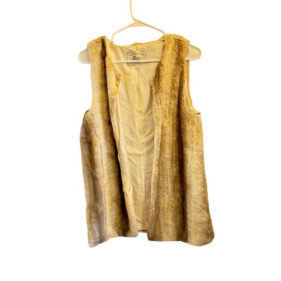 G.H. Bass & Co. Faux Fur Vest Women’s Small – Light Brown with Dark Streaks - Picture 2 of 7